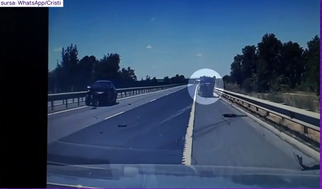 accident-teribil-pe-autostrada-soarelui.-o-masina-a-zburat-in-urma-impactului