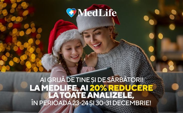 de-sarbatori,-medlife-acorda-20%-reducere-la-toate-analizele-medicale