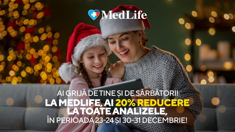 de-sarbatori,-medlife-acorda-20%-reducere-la-toate-analizele-medicale