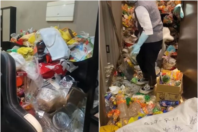 angajatii-au-crezut-ca-nu-vad-bine.-un-barbat-a-lasat-un-munte-de-gunoaie-in-camera-de-hotel-de-in-care-a-locuit-2-ani,-in-china