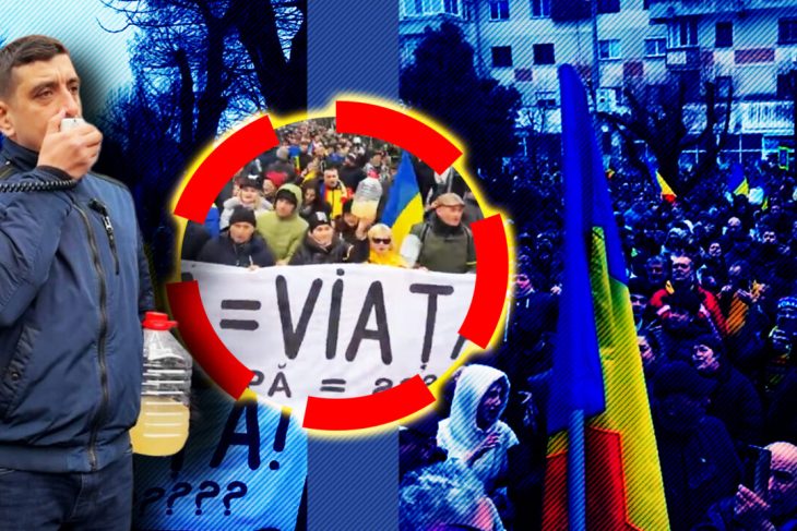 george-simion-protesteaza-la-curtea-de-arges-alaturi-de-localnicii-care-nu-au-apa-potabila-de-patru-luni:-bolojan-o-tine-in-brate-pe-buzoianu