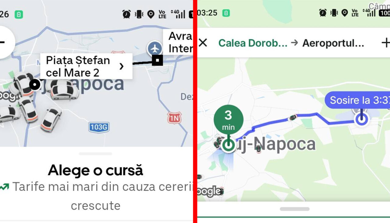 care-e-mai-scump:-bolt-sau-uber?-diferenta-mare-de-pret,-pentru-aceeasi-cursa-de-8-km-in-cluj