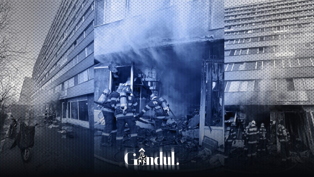 un-incendiu-a-mistuit-un-magazin-de-la-parterul-unui-bloc-din-pantelimon,-bucuresti.-degajari-mari-de-fum