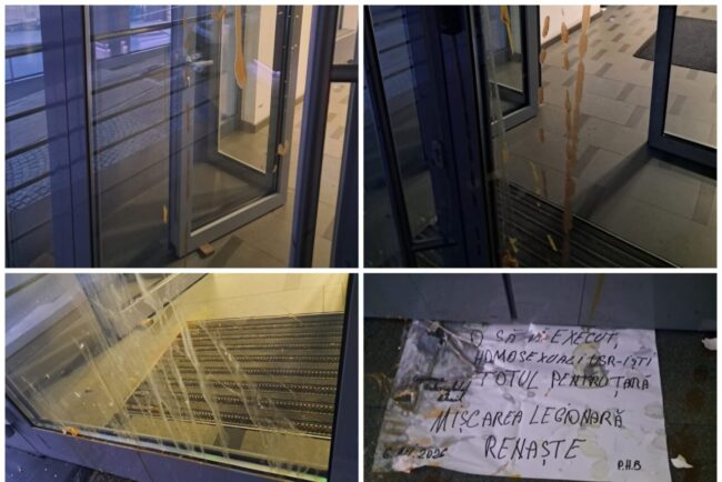 usr-cluj-a-depus-plangere-penala-dupa-ce-sediul-lor-a-fost-vandalizat-cu-oua,-ketchup-si-mustar,-in-urma-cu-doua-saptamani.-ce-mesaj-au-gasit-la-usa