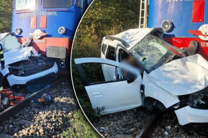 un-tren-de-calatori-a-spulberat-un-autoturism-pe-trecerea-de-cale-ferata-din-oradea.-pasagerii-n-au-avut-nici-o-sansa