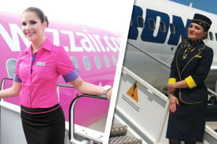 Salariile stewardeselor de la Wizz Air, Ryanair, TAROM și HiSky în 2026