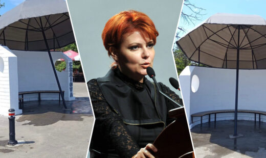 lia-olguta-vasilescu-ii-provoaca-pe-criticii-de-arta-urbana-cu-o-noua-statie-de-autobuz,-montata-in-craiova.-penultima-a-generat-un-intreg-scandal-online