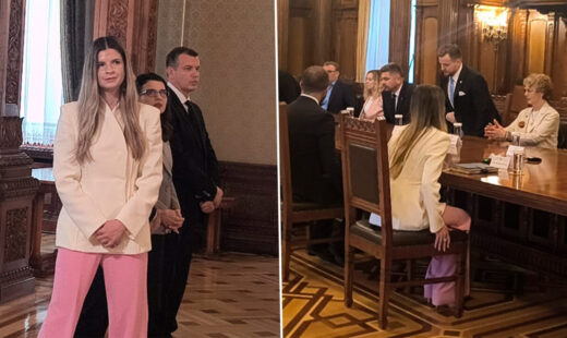 in-plina-criza-politica,-in-mijlocul-furtunii-de-la-cotroceni,-o-pata-de-culoare-a-atras-atentia-astazi.-imbracata-in-roz,-controversata-ana-maria-geana,-mentionata-in-scandalul-pozelor-trucate-din-campania-prezidentiala,-a-stat-la-masa-discutiilor-cu-par